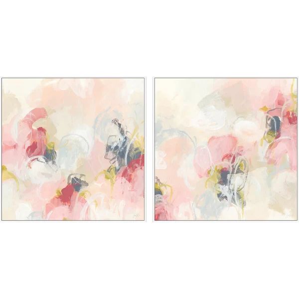 Cherry Blossom by Marmont Hill - 2 Piece Floater Frame Set on Canvas | Wayfair Professional