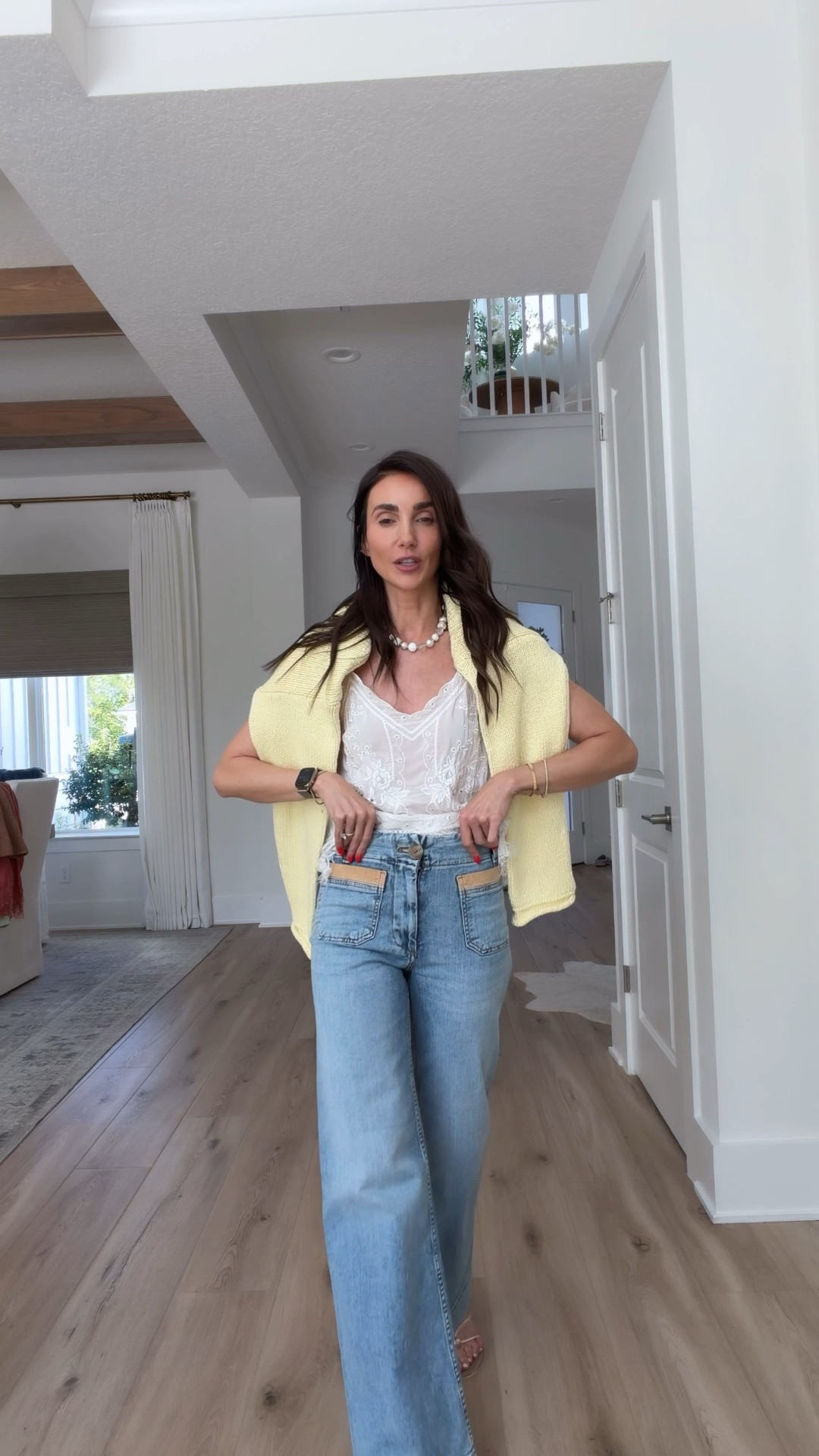 Anthropologie 30% off. I'm wearing size XS in top snd 25 in jeans.

#LTKootd #LTKSaleAlert #LTKOver40