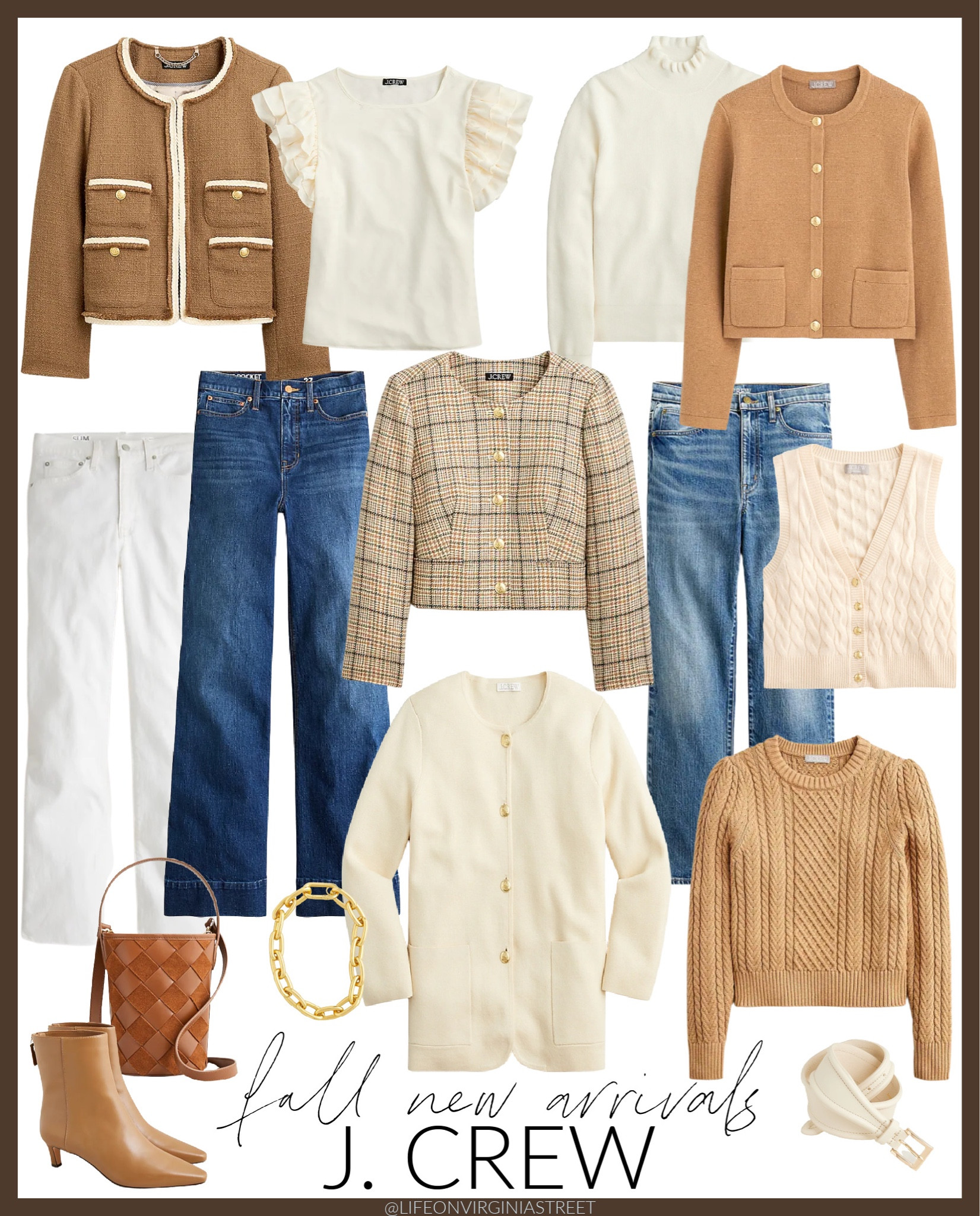 The cutest new fall arrivals from J Crew! I’m loving the lady jacket trend and these tweed, plaid and sweater versions couldn’t be cuter! Also loving these trouser jeans, slim boyfriend jeans, cropped cashmere sweater vest, long sweater blazer, and puff sleeve cableknit sweater! The cutest fall outfit ideas with an English prep twist!
.
#ltkseasonal #ltkworkwear #ltkfindsunder50 #ltkfindsunder100 #ltksalealert #ltkstyletip #ltkshoecrush #ltkhome #ltkitbag #ltkmidsize #ltkover40 teacher outfit ideas, work outfits, business casual outfits, 

#LTKsalealert #LTKSeasonal #LTKover40