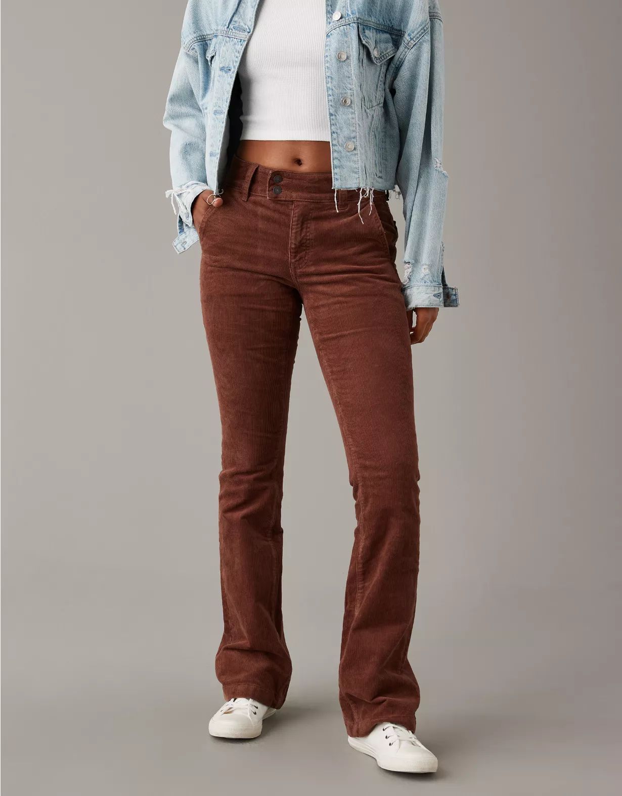 AE Stretch High-Waisted Kick Boot Corduroy Pant | American Eagle Outfitters (US & CA)