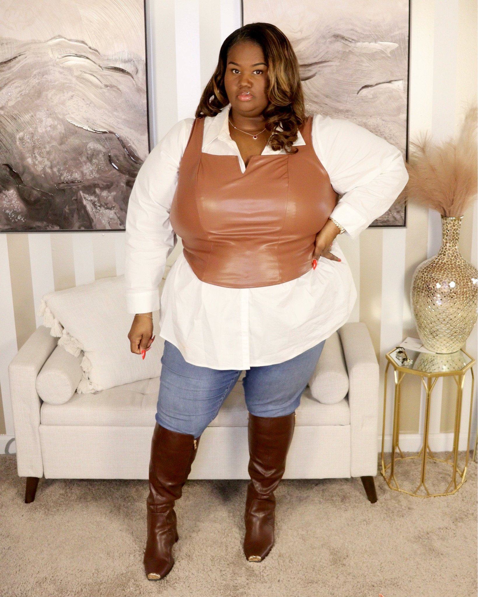 🤎🫶🏾

#LTKPlusSize #LTKStyleTip #LTKShoeCrush