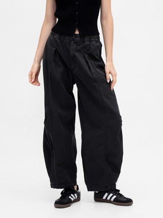Mid Rise Twill Barrel Pants | Gap (US)