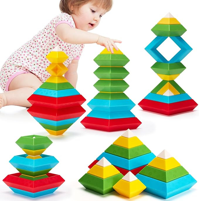 hahaland Montessori Toys for Ages 2-4 Year Old Girl Birthday Gifts - Learning Stacking Toys for T... | Amazon (US)