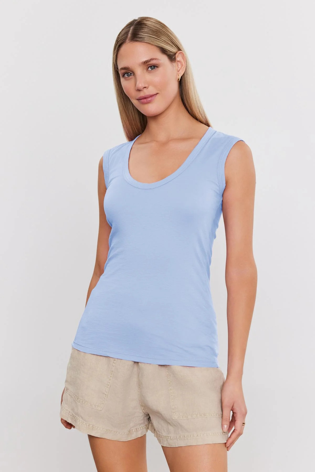 ESTINA GAUZY WHISPER FITTED TANK TOP | Velvet by Graham & Spencer