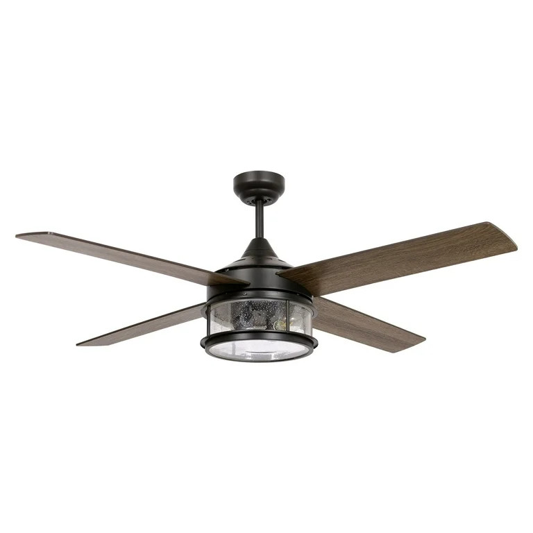 Parrot Uncle Ceiling Fans with Lights and Remote Black Ceiling Fan with Light 52 inch Industrial ... | Walmart (US)