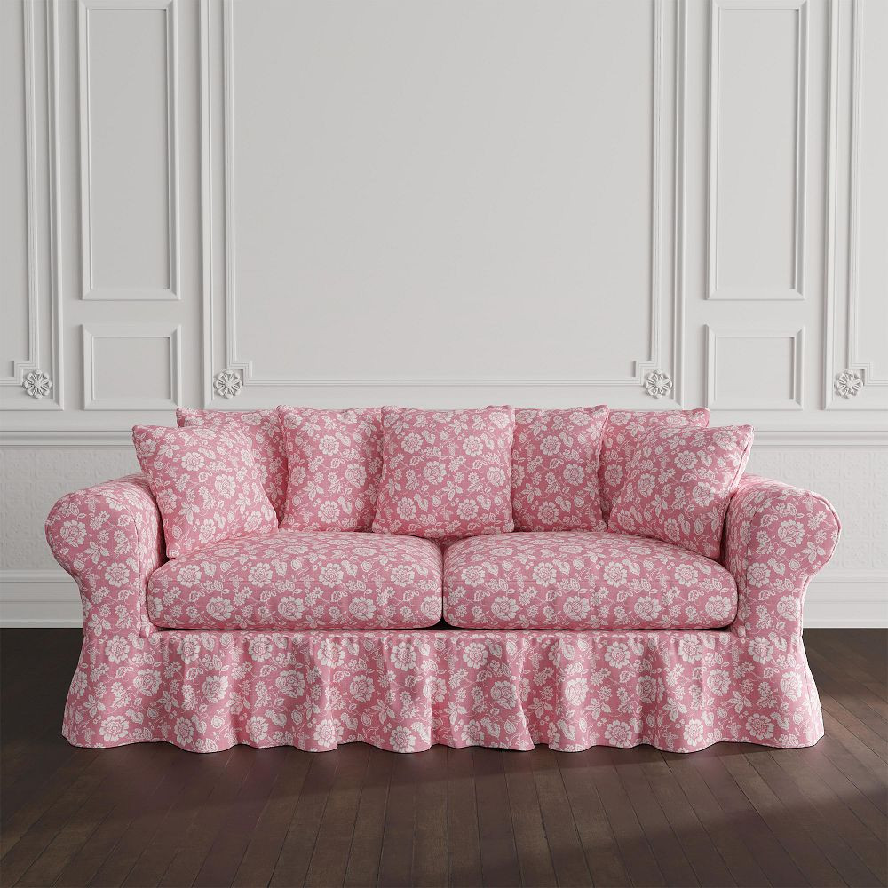 Charley Ruffle Skirt Slipcovered Sofa | GreenRow