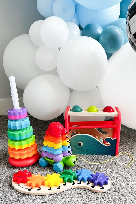 One happy dude first birthday theme party decor and outfit ideas and baby boy’s first birthday gift ideas for colorful, stacking fun! 🤩 

#LTKKids #LTKBaby #LTKFamily