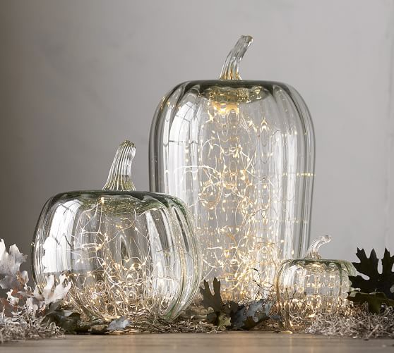 Recycled Glass Pumpkin Cloche | Pottery Barn (US)