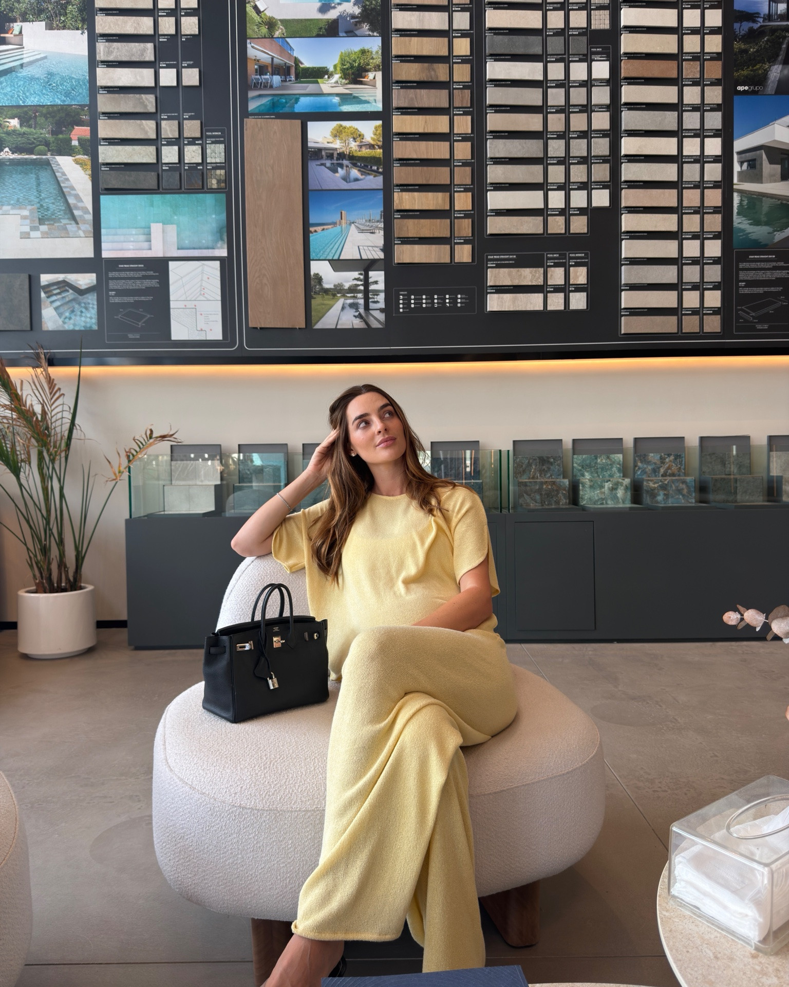 Yellow knit set, Zara coord
