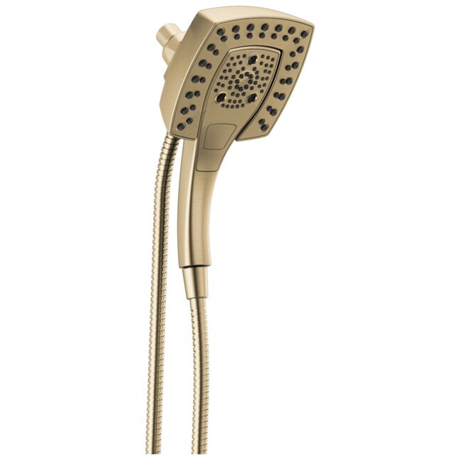 Delta Universal Showering Components 5-Settings Champagne Bronze 5.75-in Square Dual/Combo Shower... | Lowe's