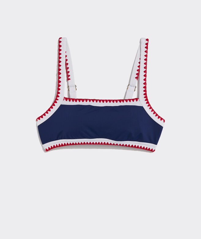 Colorblock Coverstitch Bikini Top | vineyard vines