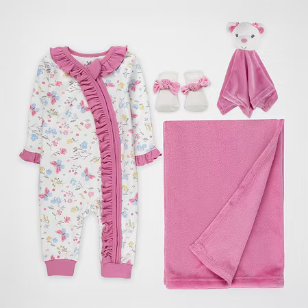 Baby Essentials Baby Girls 4-pc. Baby Clothing Set, 3 Months, Pink | JCPenney