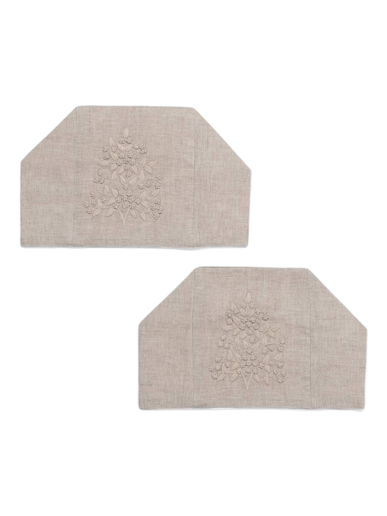 2pc Linen Hand Embroidered Jardin Tissue Box Covers Set | TJ Maxx