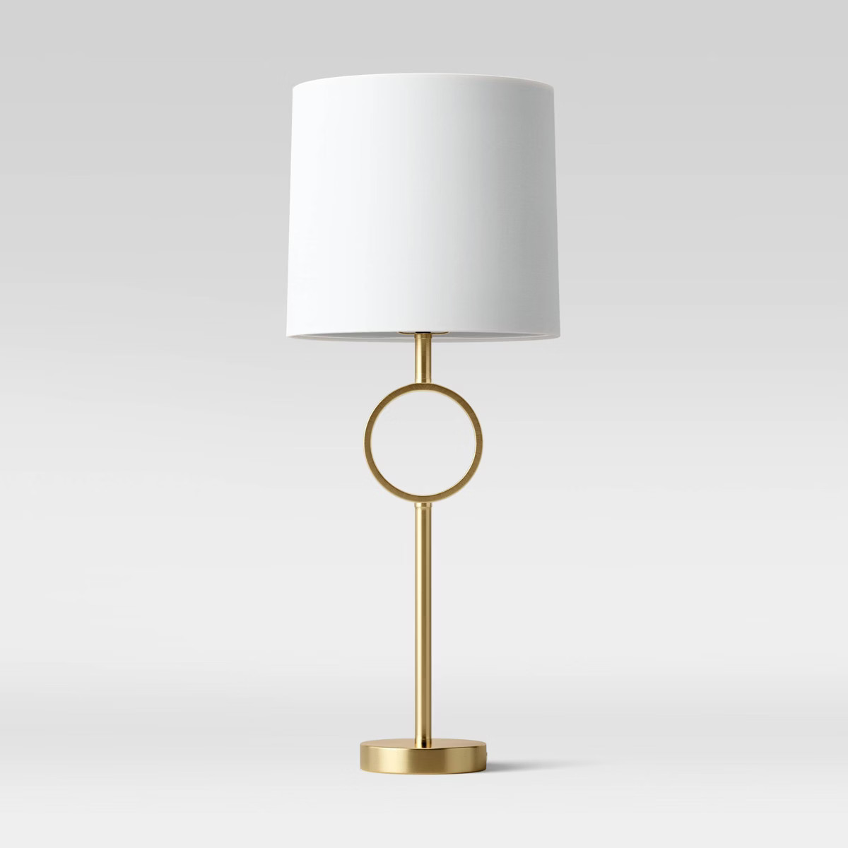 Large Metal Ring Table Lamp (Includes LED Light Bulb) Brass - Threshold™ | Target