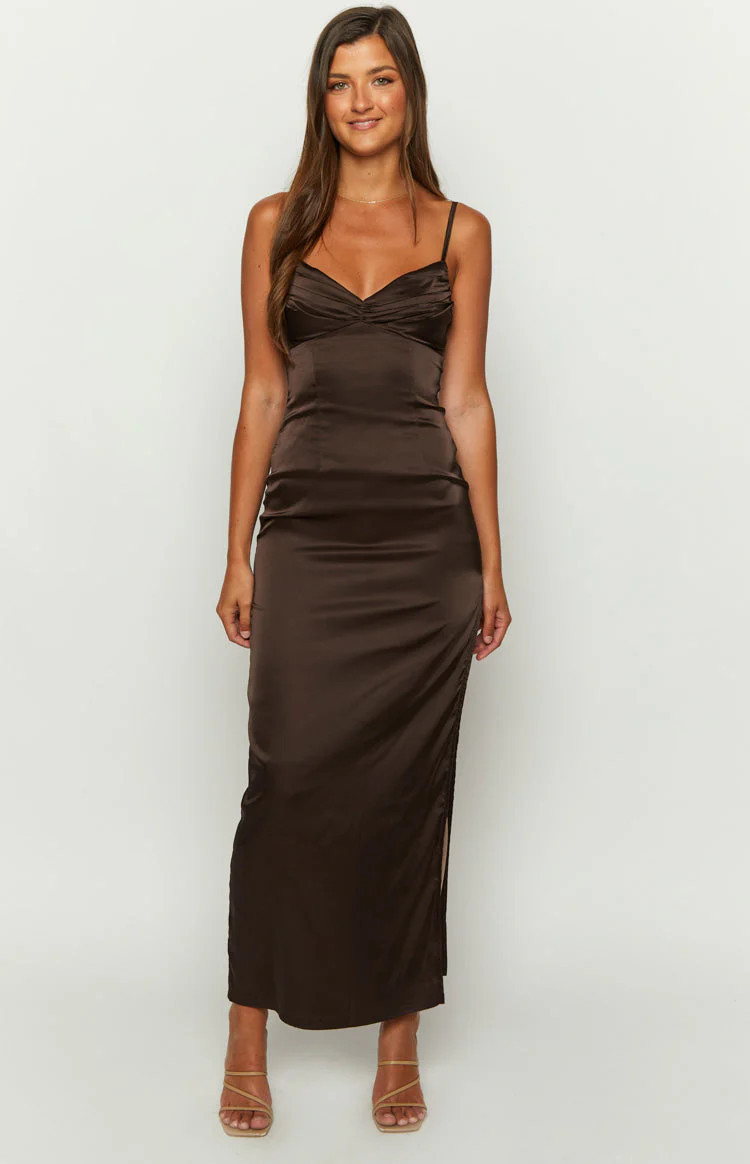 Honey Chocolate Maxi Dress | Beginning Boutique | Beginning Boutique (US)