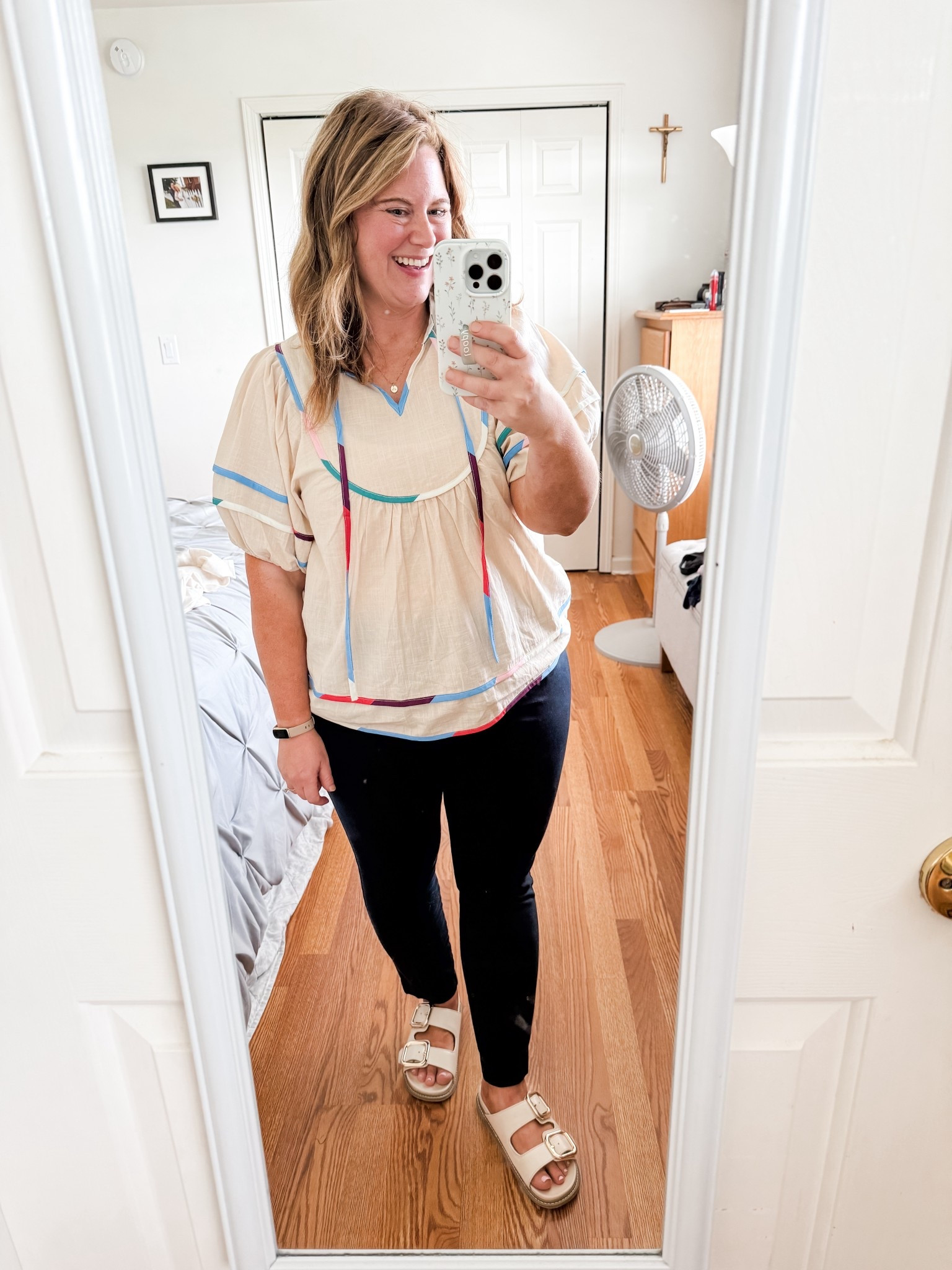 Teacher outfit! Wearing a large in my top and a 16 petite in my pixie pants 

#LTKMidsize #LTKPetite #LTKWorkwear