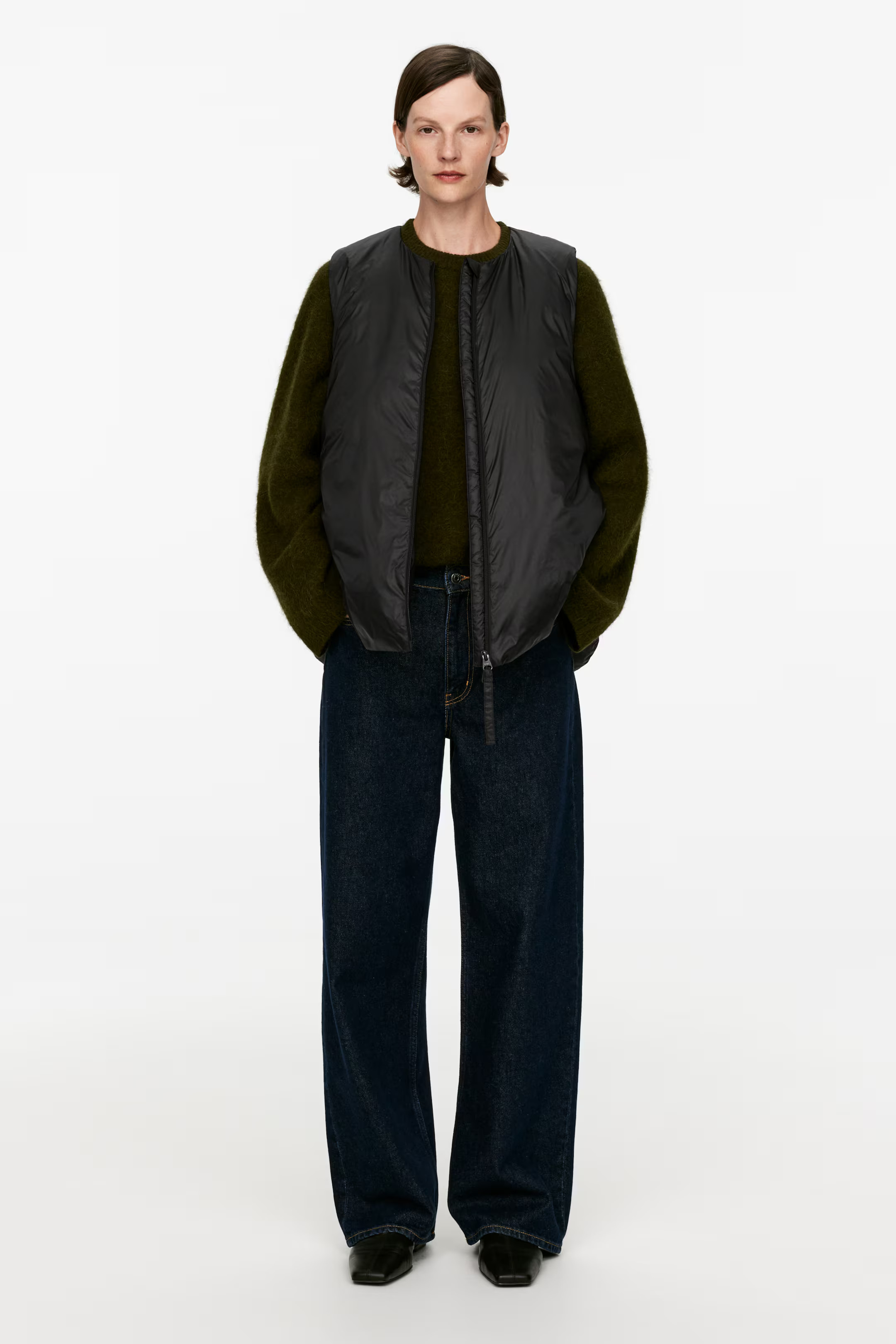 Upcycled Down™ Weste - Schwarz - Ladies | H&M DE | H&M (DE, AT, CH, NL, FI)