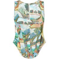 Miaou Women's Printed Campbell Corset in Postcard, Size Small | END. Clothing | End Clothing (US & RoW)