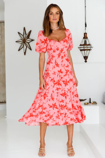 Everything I Dreamed Of Midi Dress Hot Pink | Hello Molly (AU)