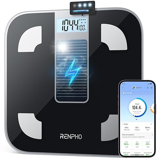 RENPHO Smart Scale with Endless Power, Solar-Powered Scale for Body Weight, No Batteries Needed, ... | Amazon (US)