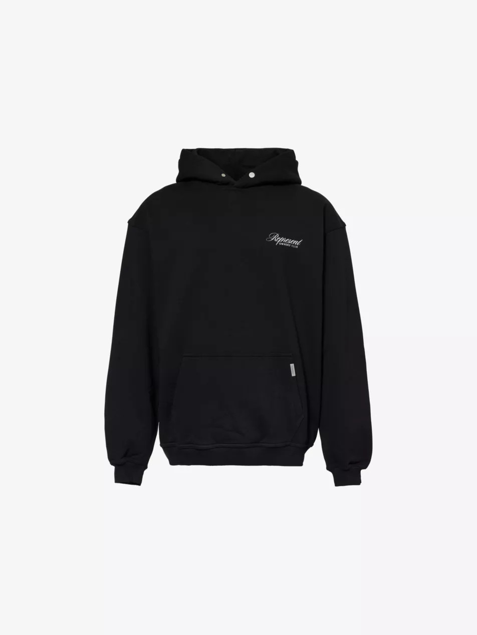 Owners Club Script kangaroo-pocket relaxed-fit cotton-jersey hoody | Selfridges