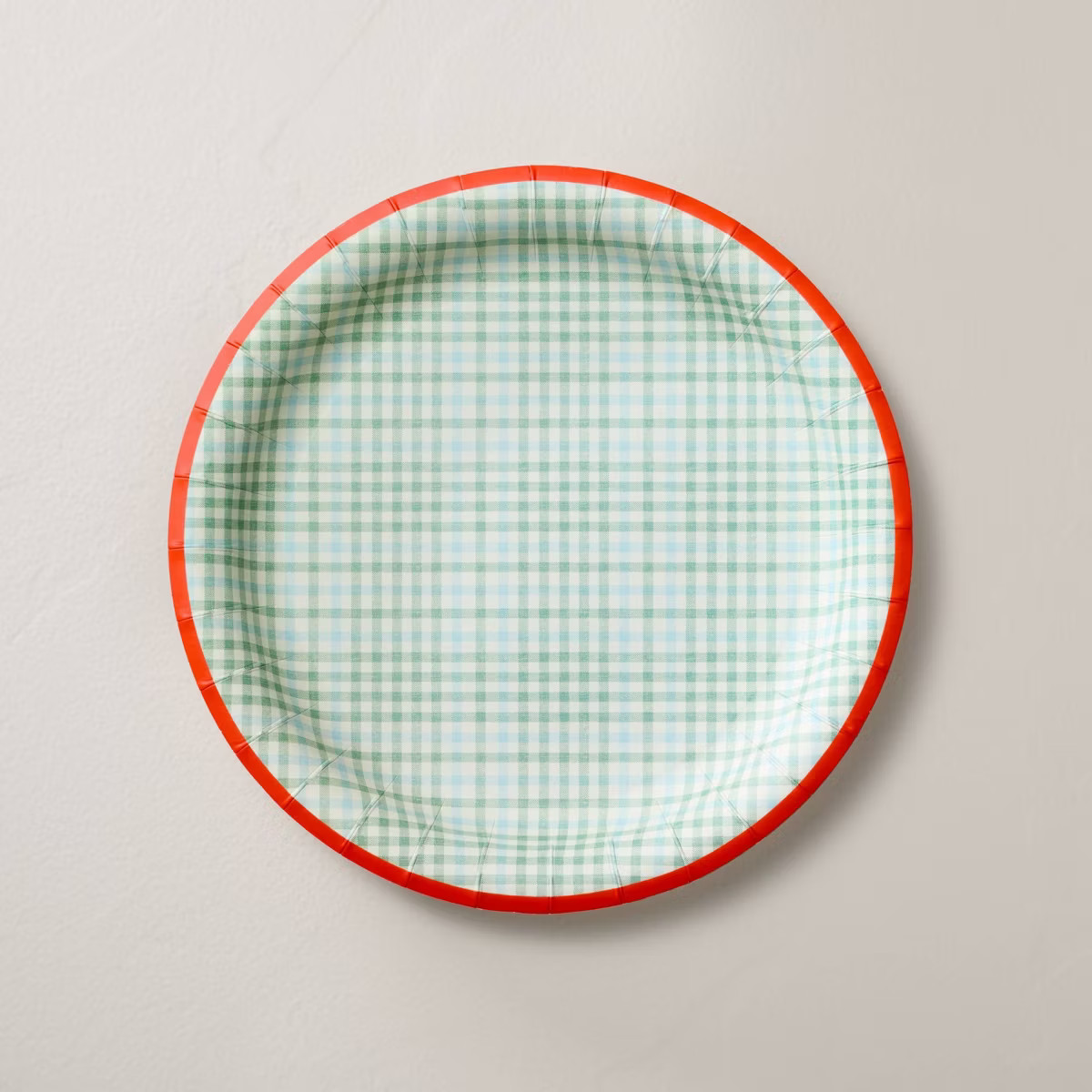 20ct 8.5" Summer Plaid Paper Plates Blue/Green/Orange - Hearth & Hand™ with Magnolia | Target