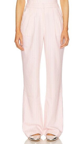 x Anja Dujaković Jasmine Pant in Pink Pinstripe | Revolve Clothing (Global)