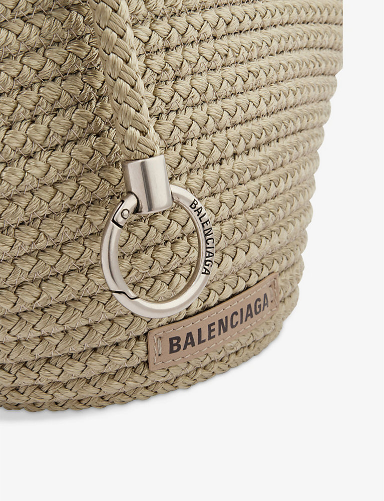 Ibiza logo-plaque woven and leather cross-body bag | Selfridges