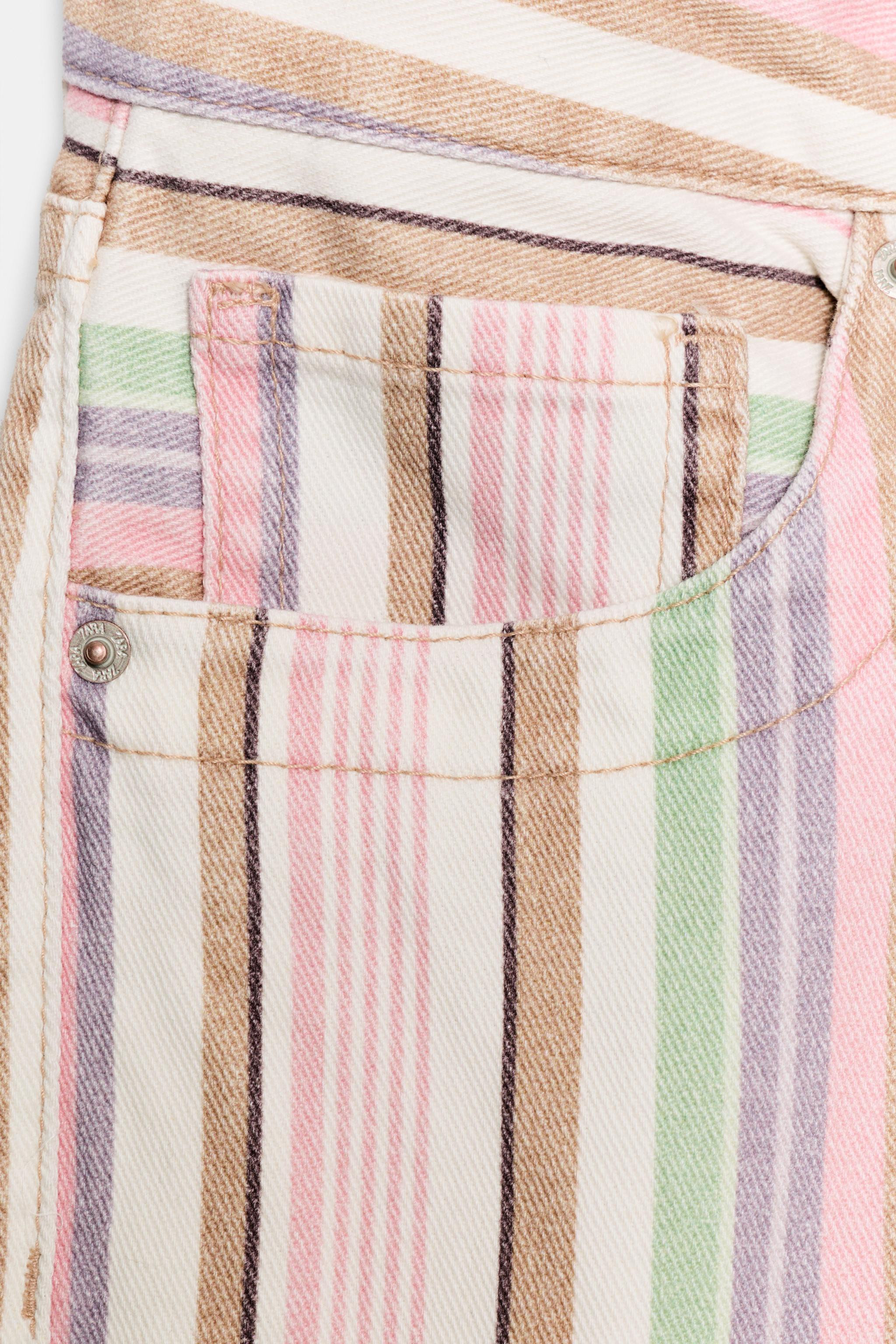 TRF LOW-RISE STRIPED WIDE-LEG JEANS | Zara UK