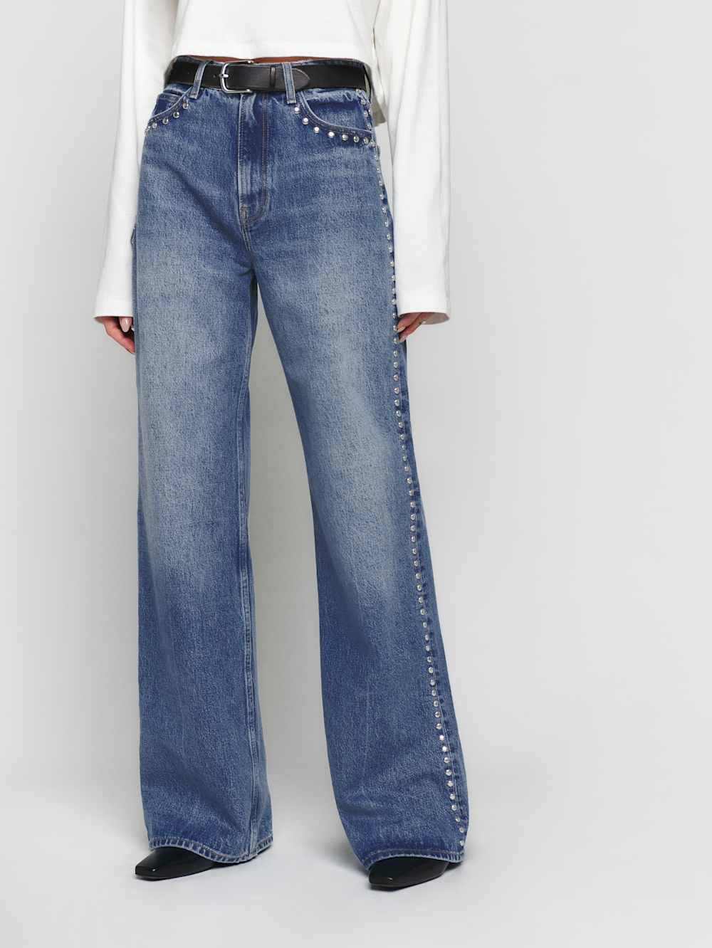 Cary High Rise Slouchy Wide Leg Jeans | Reformation (Global)