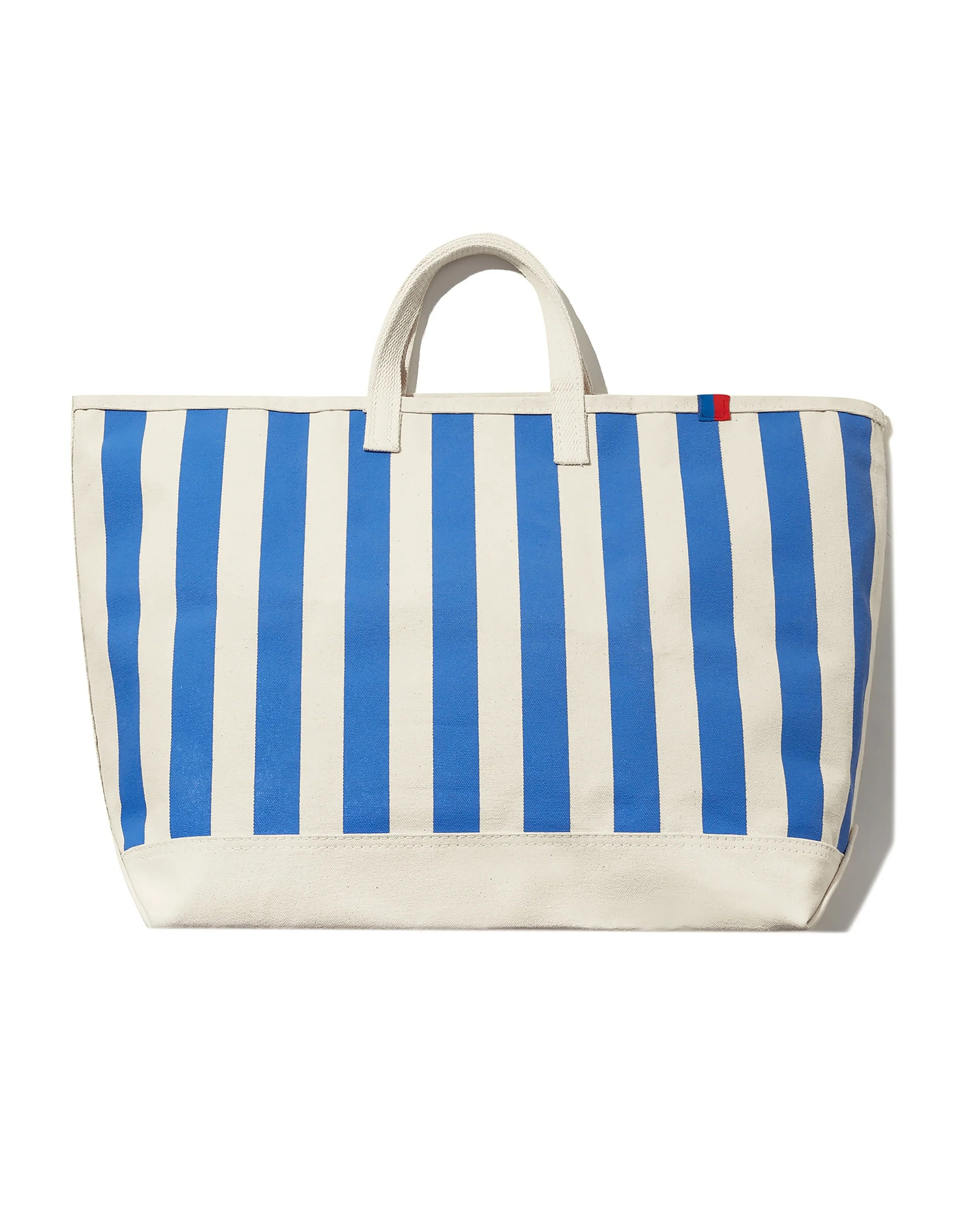 The All Over Striped Tote - Canvas/Royal Blue | KULE (US)