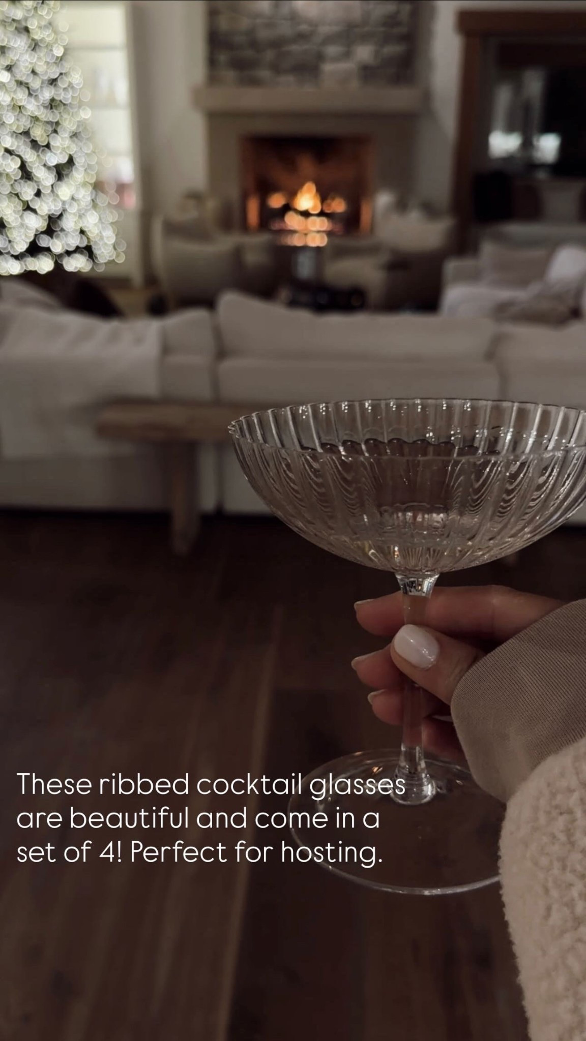 These ribbed cocktail glasses are beautiful and come in a set of 4! Perfect for hosting.

#LTKGiftGuide #LTKHome #LTKHoliday