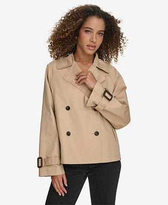 Women's Regular Short Double Breasted Trench Coat | Macy's