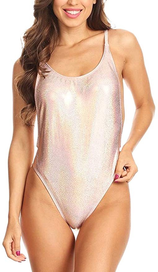 ToBeInStyle Women's High Cut Vintage Swimsuit | Amazon (US)
