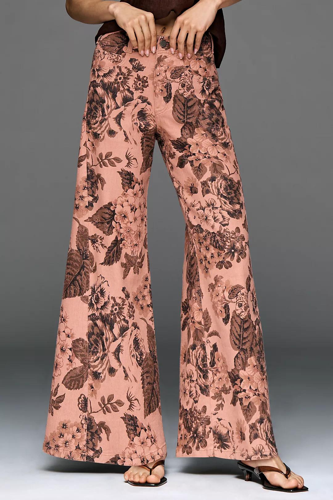 The Adi Mid-Rise Clean-Hem Flare Pants by Pilcro | Anthropologie (US)