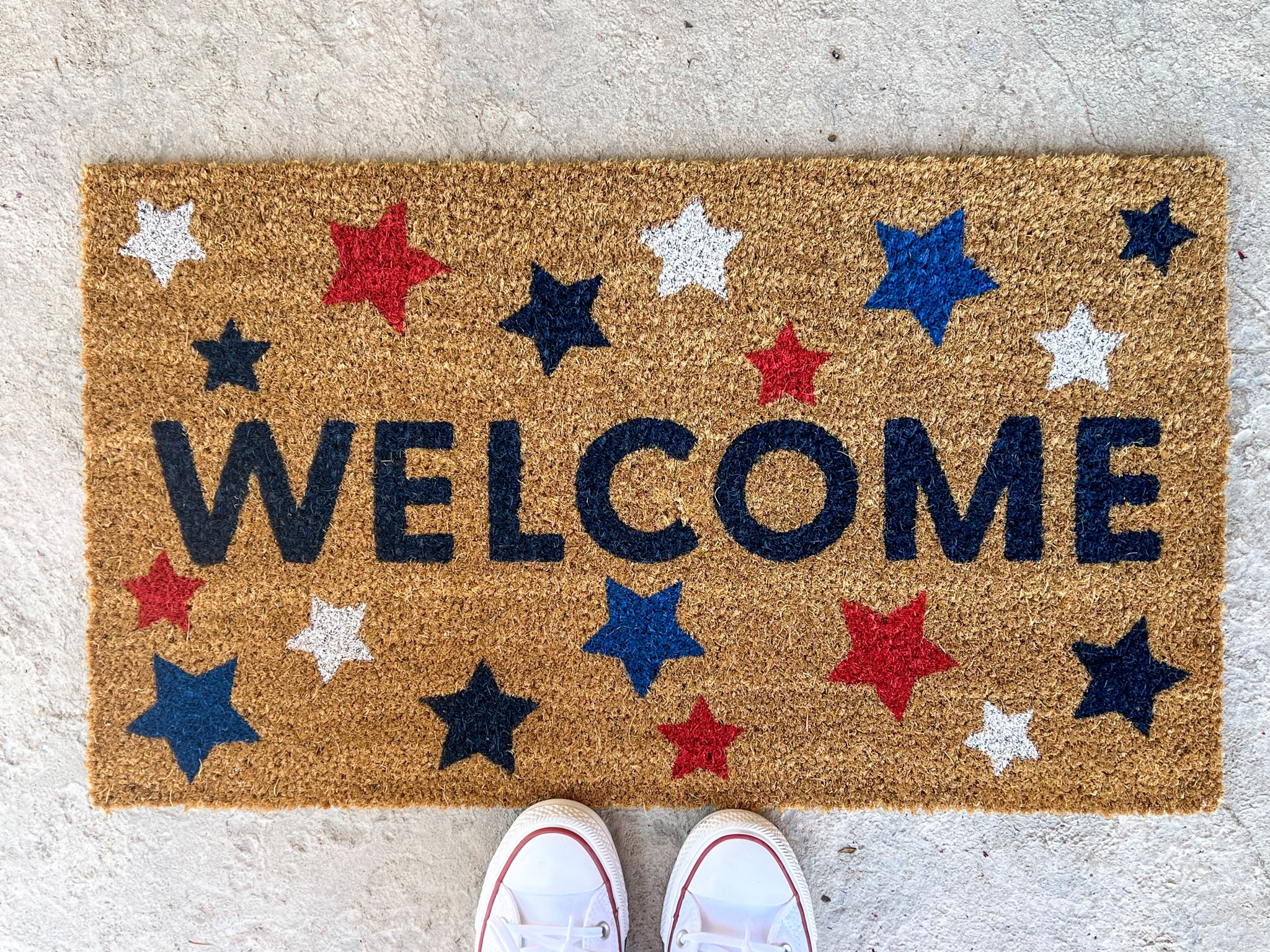 4th of July Outdoor Welcome mat! Patriotic, Summer, outdoor, front porch 
#homedecor #targethome #welcomemat #porchdecor #stars 

#LTKHome #LTKFindsUnder50 #LTKSeasonal