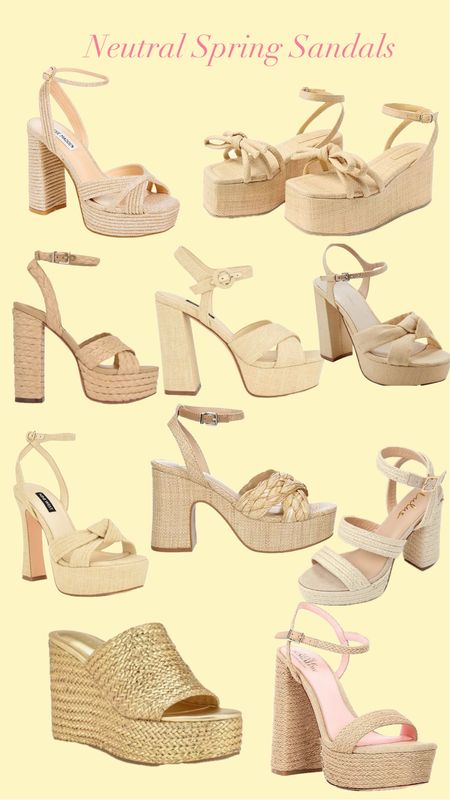 Some of my favorite raffia and neutral spring sandals. 

#LTKfindsunder100 #LTKfindsunder50 #LTKshoecrush