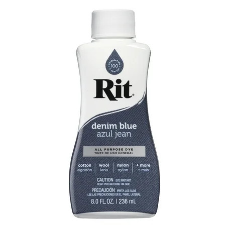 Rit Dye Liquid 8oz Denim Blue | Walmart (US)