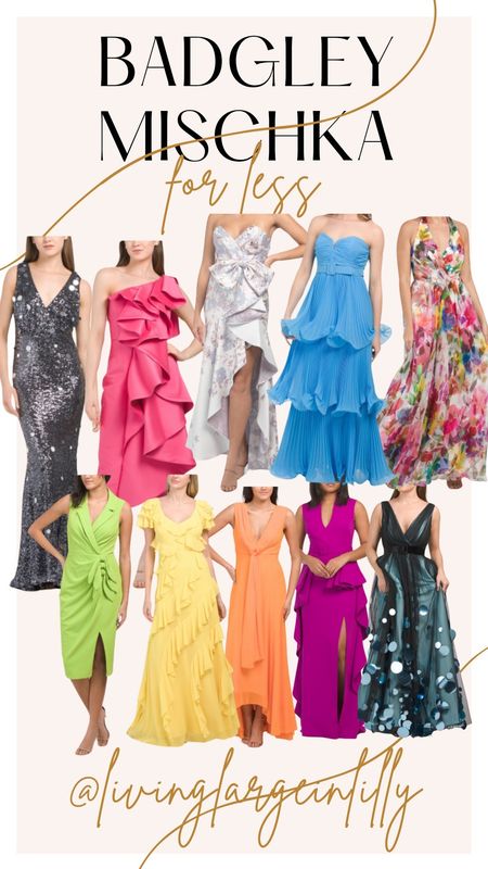 There is a New Lilly Pulitzer x Badgley Mischka collab coming mid March. However here are some amazing options for less than $300 if you're really just looking for a BM dress ! #livinglargeinlilly #budget #weddingguest #springdress #derby #gardenparty 

#LTKstyletip #LTKplussize #LTKmidsize