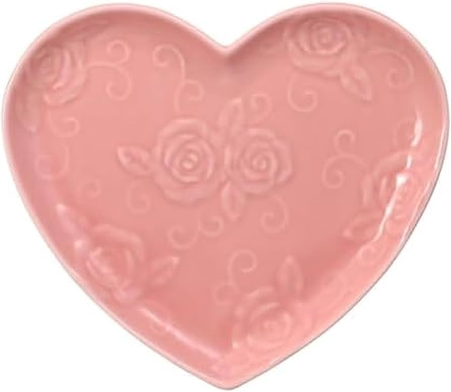 Pfaltzgraff Tearose Heart Salad Dessert Plate, 9" Pink | Amazon (US)