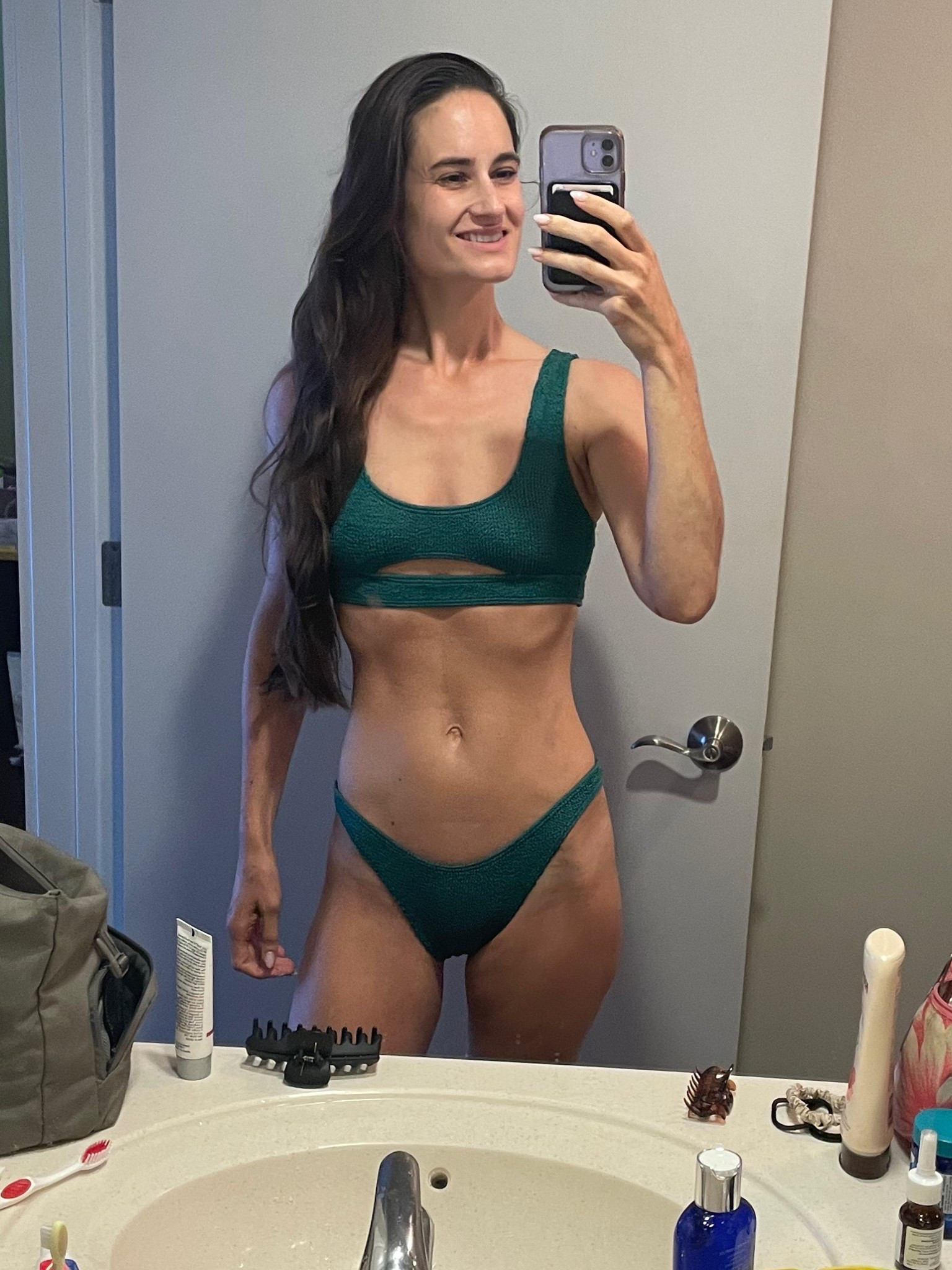 New fave bikini brand loading…..obsessed! One size fits all so no wondering what size to order. So insanely stretchy. Obsessed and can’t wait to order more! Wearing the Sasha crop top and the scene brief bottoms. Highly recommend checking poshmark too! Many on sale at Nordstrom rack and everything but water as well

#LTKSwim #LTKSeasonal #LTKSaleAlert