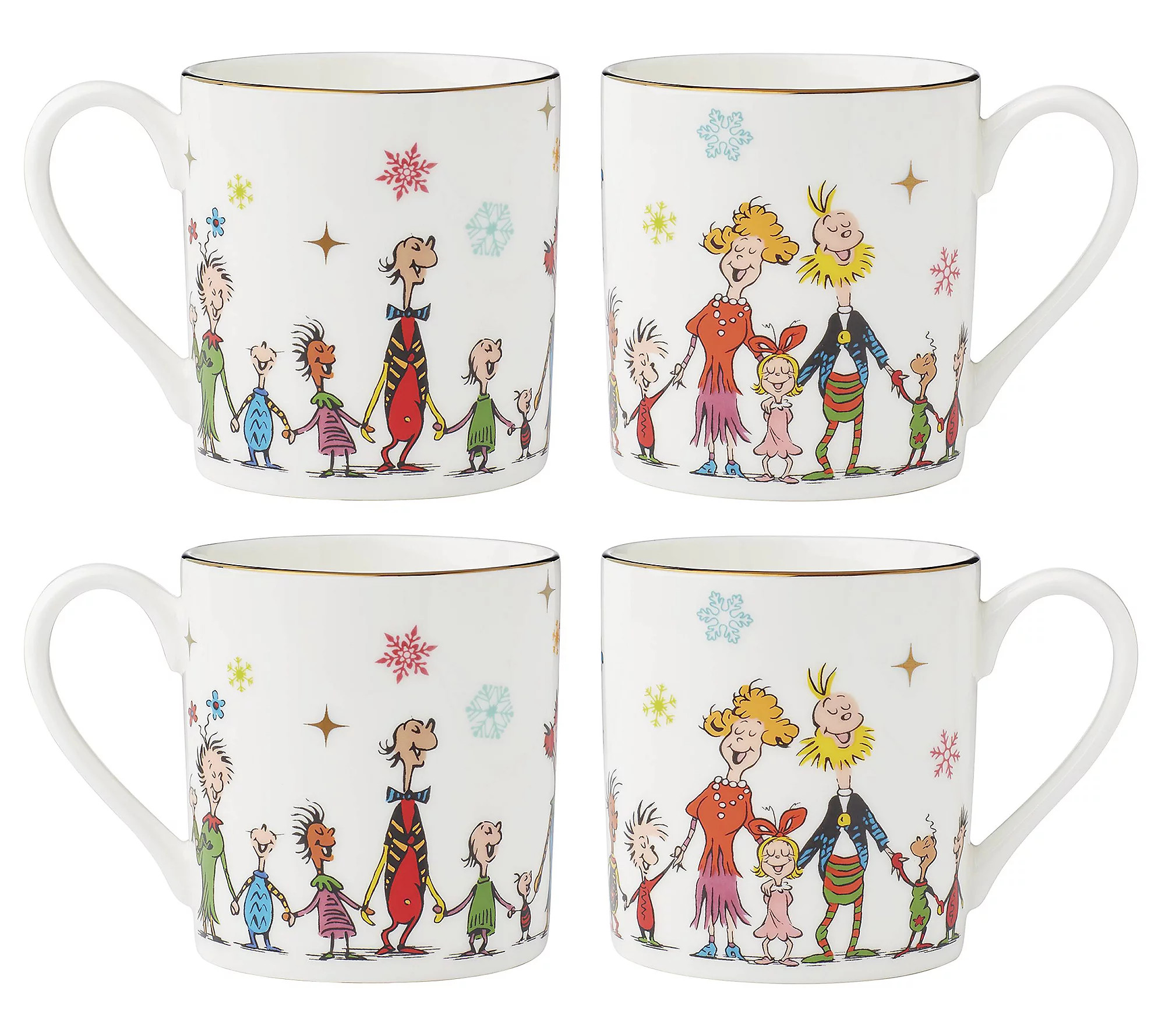 Lenox Merry Grinchmas Mugs, Set of 4 | QVC