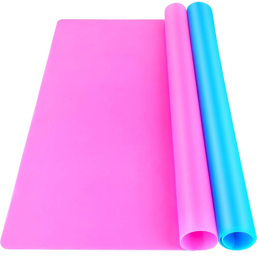 LEOBRO Silicone Mat for Resin Molds, 2 PCS 15.7" x 11.7" Playdough Mat, Silicone Mats for Crafts,... | Amazon (US)
