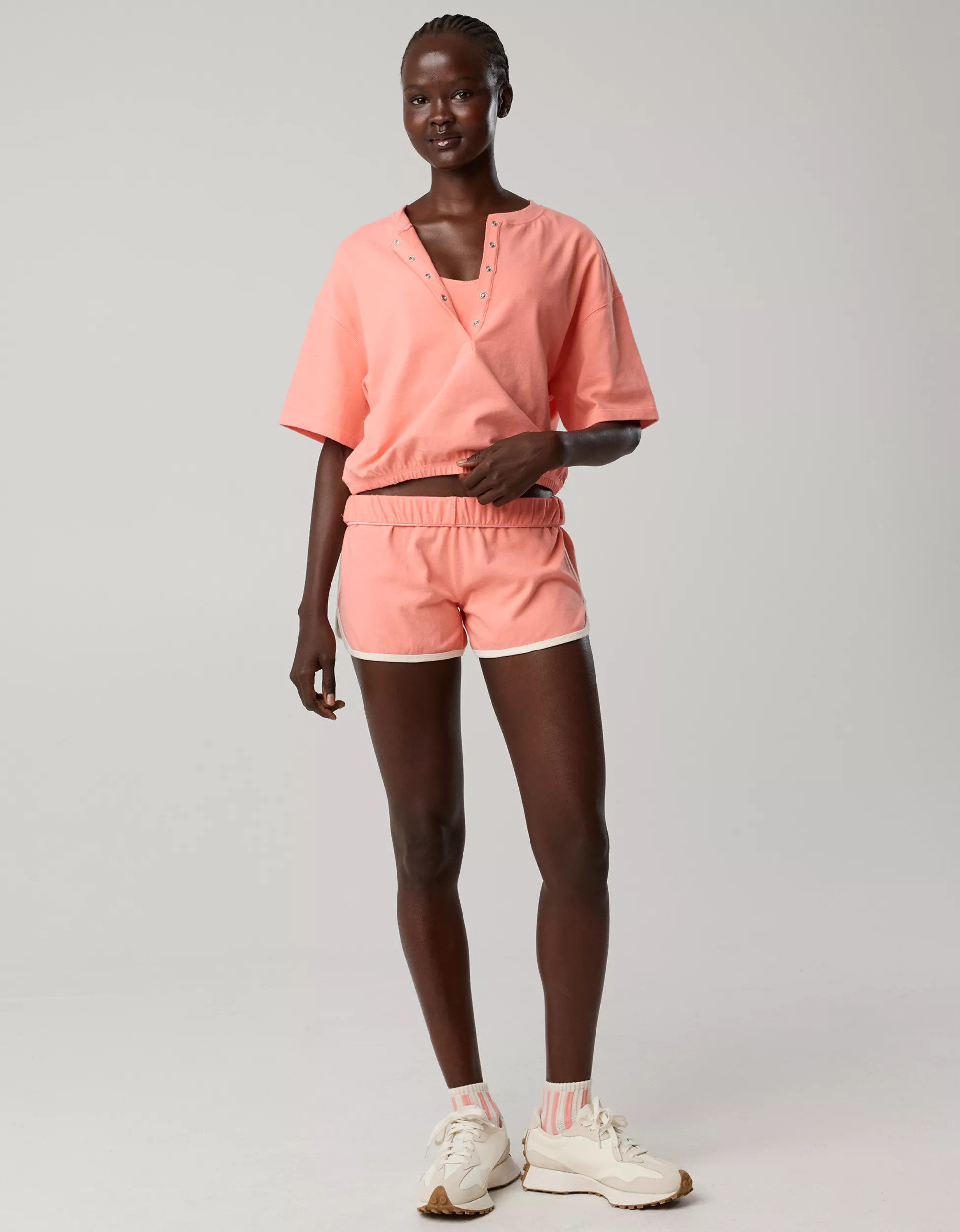 OFFLINE By Aerie Pique Henley Short Sleeve T-Shirt | Aerie