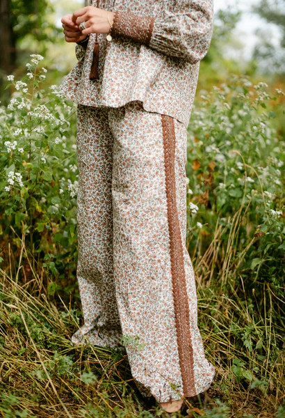 Paola Café Floral Pant | Mi Golondrina