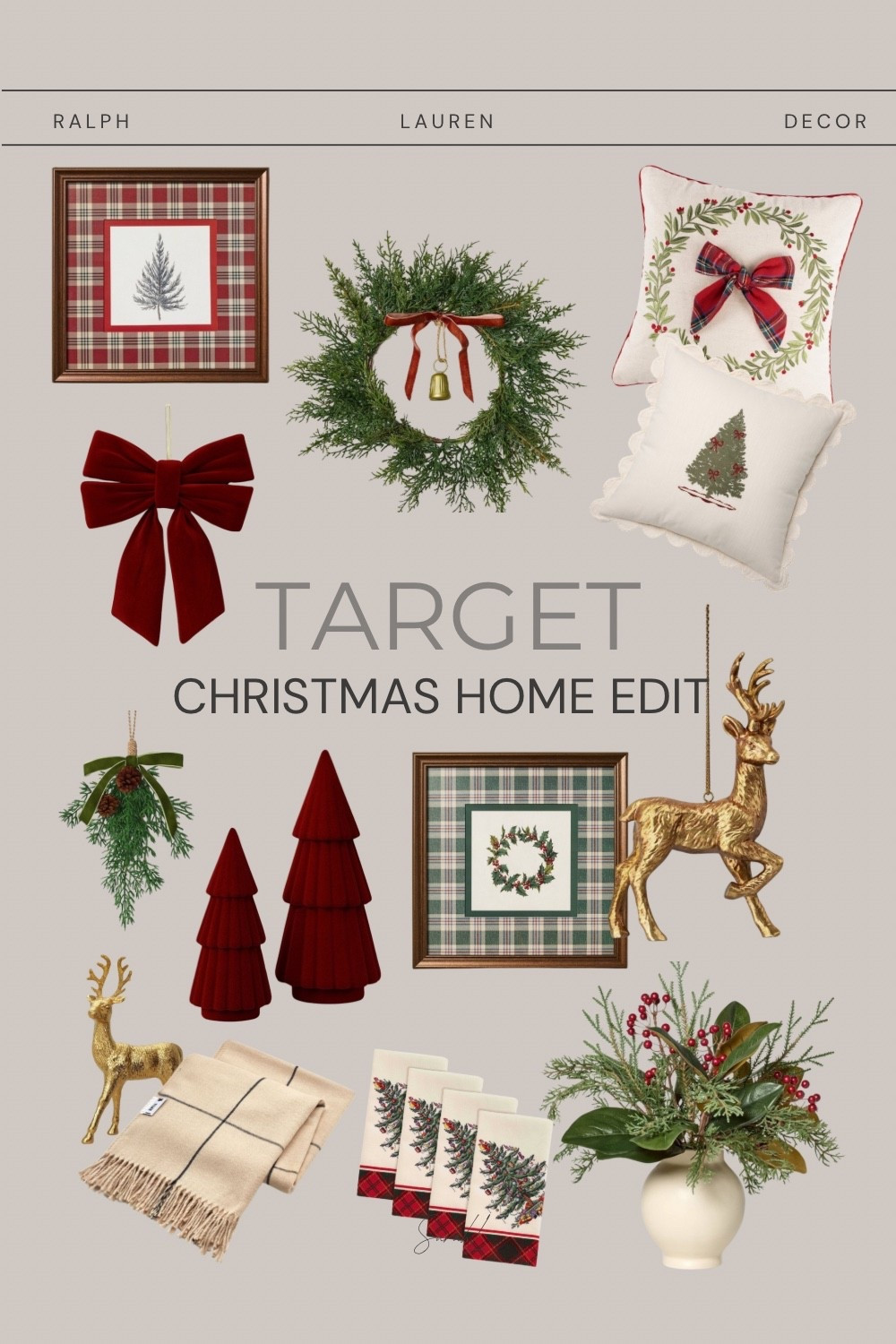 Target Christmas Home Edit 🤎🎄classic holiday decor on sale!! 

Target home finds, christmas home decor, cozy holiday style, timeless holiday decorating, warm neutral christmas, classic holiday home, elevated cozy decor, tartan accents, rustic elegant christmas

#LTKHoliday #LTKHome #LTKSaleAlert