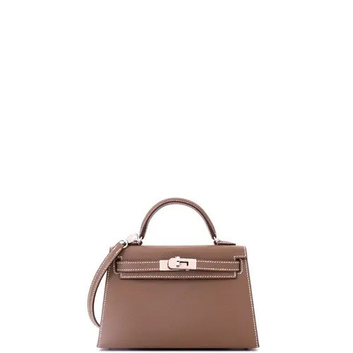 Pre-Owned Hermes Kelly Mini II Bag Grey Epsom with Palladium Hardware 20 at Nordstrom, Size X-Small | Nordstrom