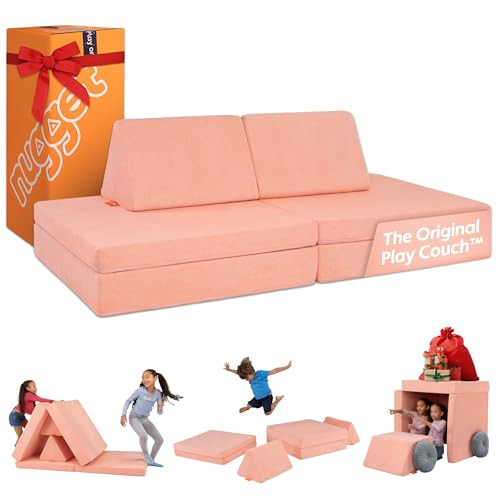 Nugget - The Original Play Couch for Kids - Modular Foam Children's Sofa for Playroom, Imagination, & Creative Open Ended Play - Washable & Convertible Playroom Furniture, Blossom | Amazon (US)