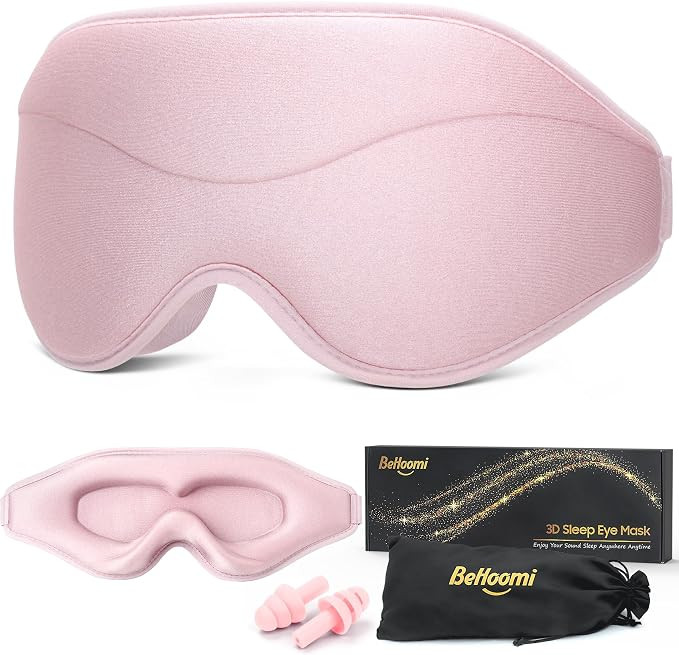 BeHoomi Sleep Mask, Premium Eye Mask for Sleeping, Total Blackout, Super Soft Comfort, Adjustable... | Amazon (US)