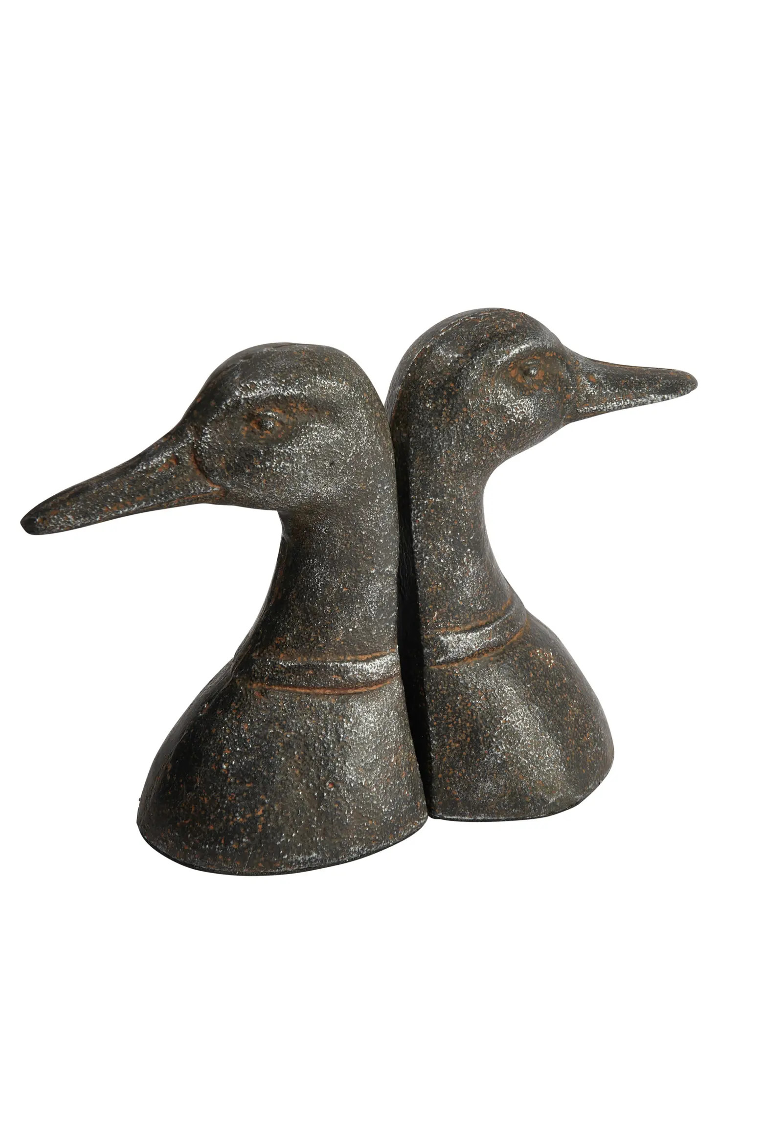 Storied Home Decorative Distressed Cast Metal Duck Head Bookends, Black | Nordstrom | Nordstrom